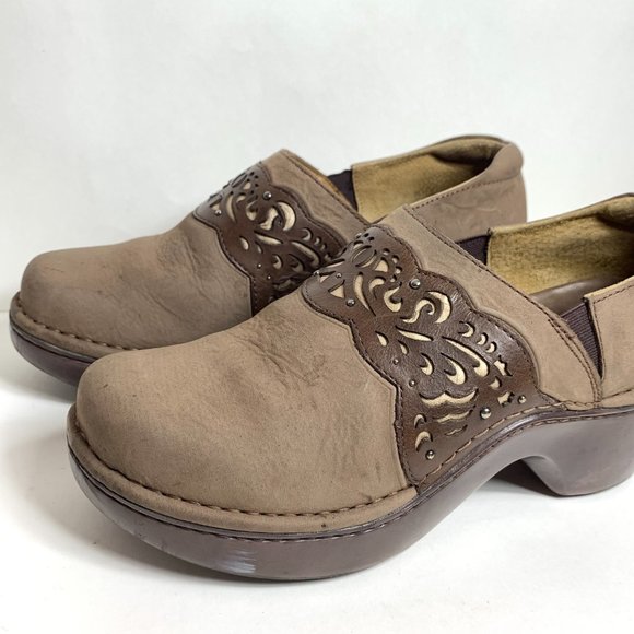 Ariat Tambour Women's Size 9 Leather Clogs Slip On Wedge Heel Mule Shoe - Picture 6 of 15